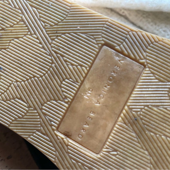 Veronica Beard Black Geno Cork Wedge Platform Thong Sandals Leather size 9 - Picture 13 of 13